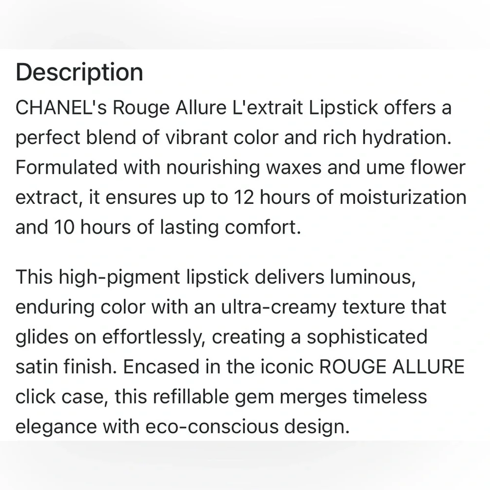 CHANEL Rouge Allure L’Extrait Lipstick 824 Rose Invincible NIB